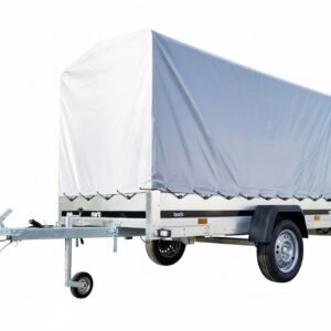 Gepäckanhänger 750 kg 264 x 126 cm mit Kippdeichsel und Plane 110 cm