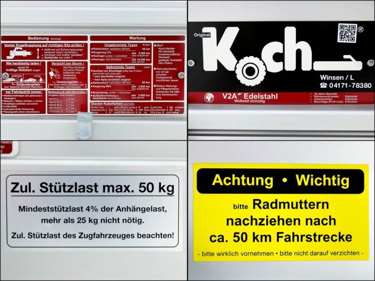 Koch Deckelanhänger Höhe:65cm 1000kg|Typ B1000|Angebot-Neu
