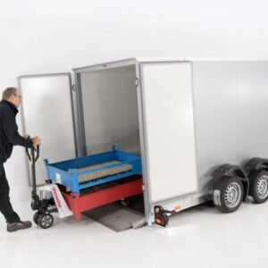 Vezeko Koffer-Absenkanhänger Höhe:190cm 2,7t|silber-Neu