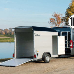 Debon Kofferanhänger Cargo H:190cm 1,3t|Alu|Polybug|Tür|schwarz-Neu