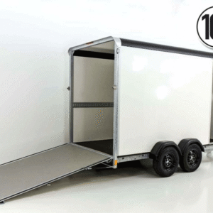 Henra Kofferanhänger Boxvan black H:220cm 2,7t|Rampe Türe-Neu
