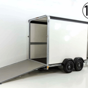 Henra Kofferanhänger Boxvan black H:190 2,7t|Rampe Türe-Neu