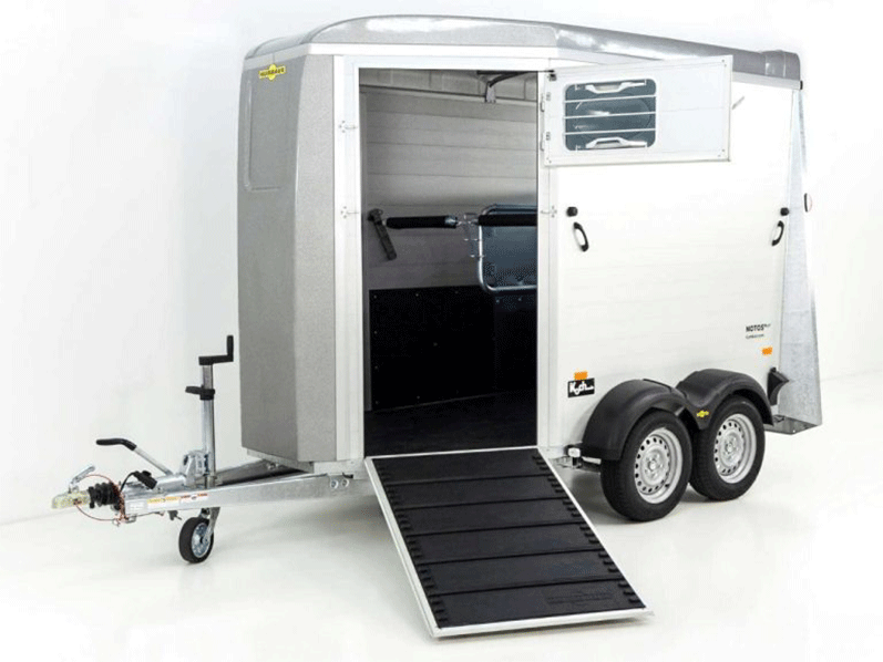 Humbaur Pferdeanhänger Notos Alu 2700 S |silber| Frontausstieg-Neu