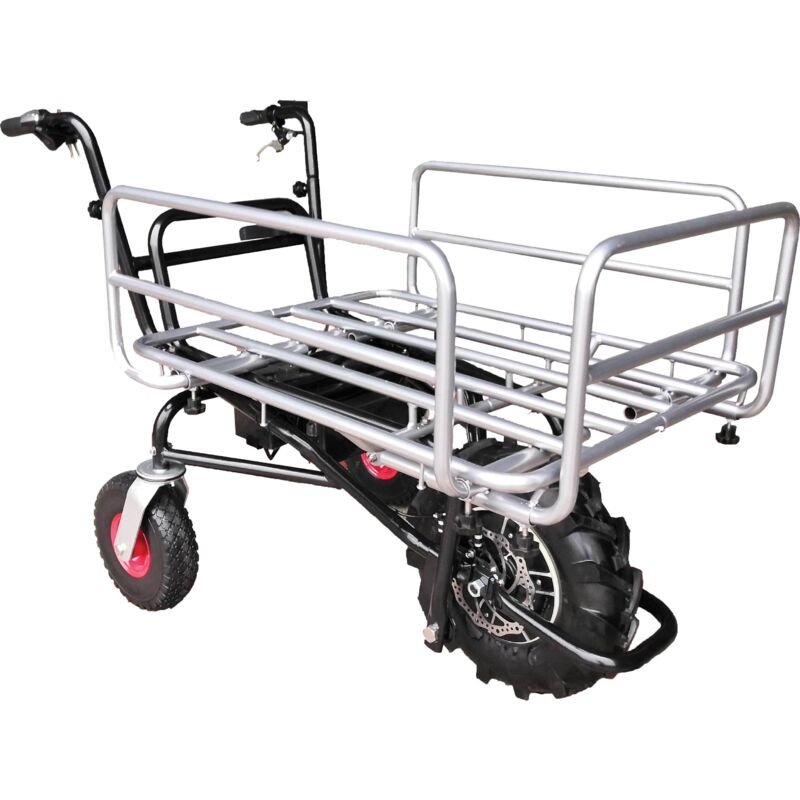 Multifunktionale elektrische Motorschubkarre 24 V – 120 kg Tragkraft mit verstellbarem Korb und Mulde – Bild 2